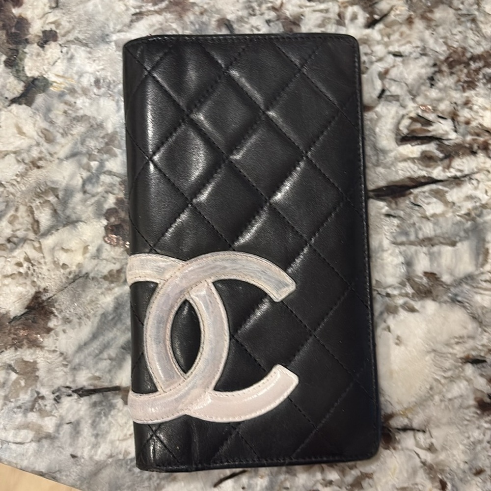 2fer🖤💖CHANEL ⭐️Black Quilted Lambskin Cambon Tote Bag & matching wallet SET - Picture 9 of 14